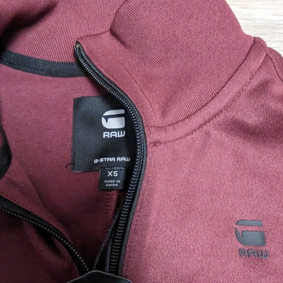 NWT, G-star burgundy track jacket, xs, stunning! - Picture 3 of 7